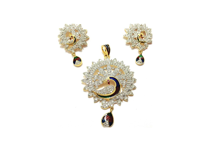 Gold Plated | CZ Studded Pendant Sets